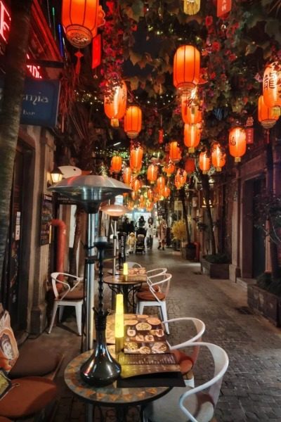 Light-Tianzifang-Shanghai The lanterns in Tianzifang light up at night.
