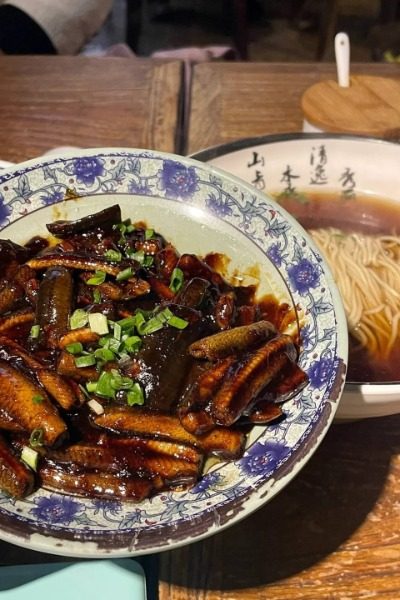 Restaurant 1-Sinan Road-Shanghai A-Niang Noodle Shop serves authentic local yellow fish noodles that are a must-try in Shanghai.