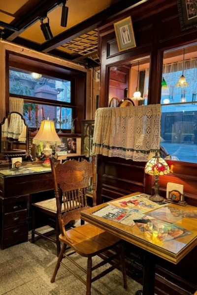 Restaurant 2222-Sinan Road-Shanghai The interior decor of Antique Garden Café in Shanghai is very vintage.