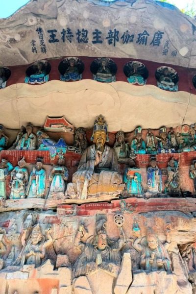 Sculpture Depicting the Deeds of Master Liu-Dazu Rock Carvings-Chongqing The Sculpture Depicting the Deeds of Master Liu at the Dazu Rock Carvings in Chongqing.