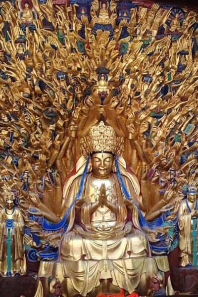 Thousand-Hand Guanyin Statue-Dazu Rock Carvings-Chongqing The Thousand-Hand Guanyin Statue at the Dazu Rock Carvings in Chongqing.