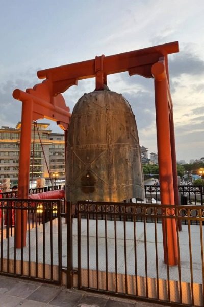View 3-Bell Tower-Xi’an The big bell on the Bell Tower in Xi'an.