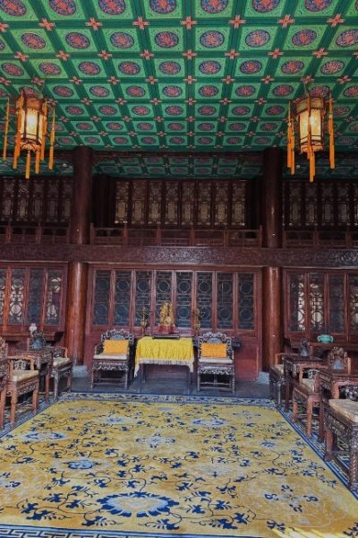 Xi Jin Zhai-Prince Kung’s Palace Museum-Beijing The entire room is adorned with a lot of golden silk ebony.