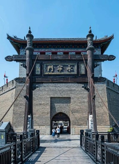 Yongning gate-Xi’an City Wall-Xi’an The Yongning Gate of the Xi'an City Wall.